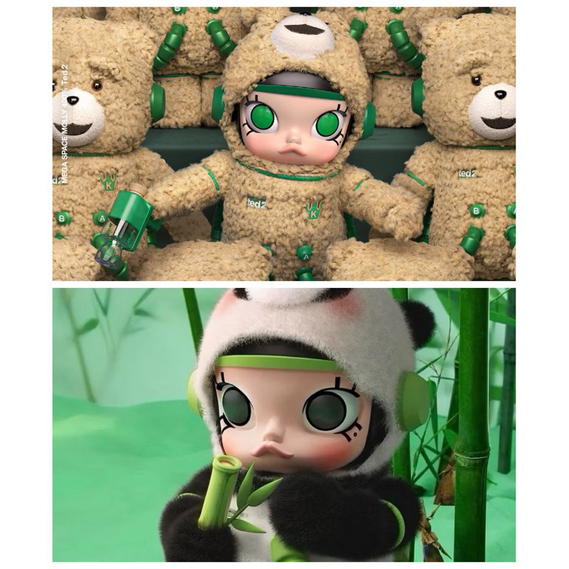 [พร้อมส่ง🇹🇭]400% Mega Molly Space - Panda&Ted2 🐼🐻