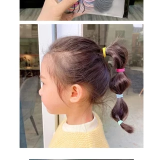 ยางรัดผมสไตล์เกาหลีสำหรับเด็กผู้หญิง เชือกมัดผมเส้นเล็ก ยางรัดผม hair ยางรัดผมคละสี แบบยืดหยุ่น สไตล์เกาหลี