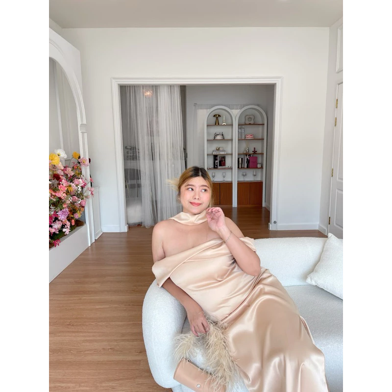 ไม่รับเปลี่ยนคืนห้ามเผื่อไซส์!! ชุดเดรสออกงานสาวอวบ รุ่นDress101✨💫 Thegrape