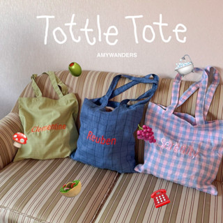 Amywanders 🛋️Tottle Tote💼 กระเป๋าผ้าลายสก็อต