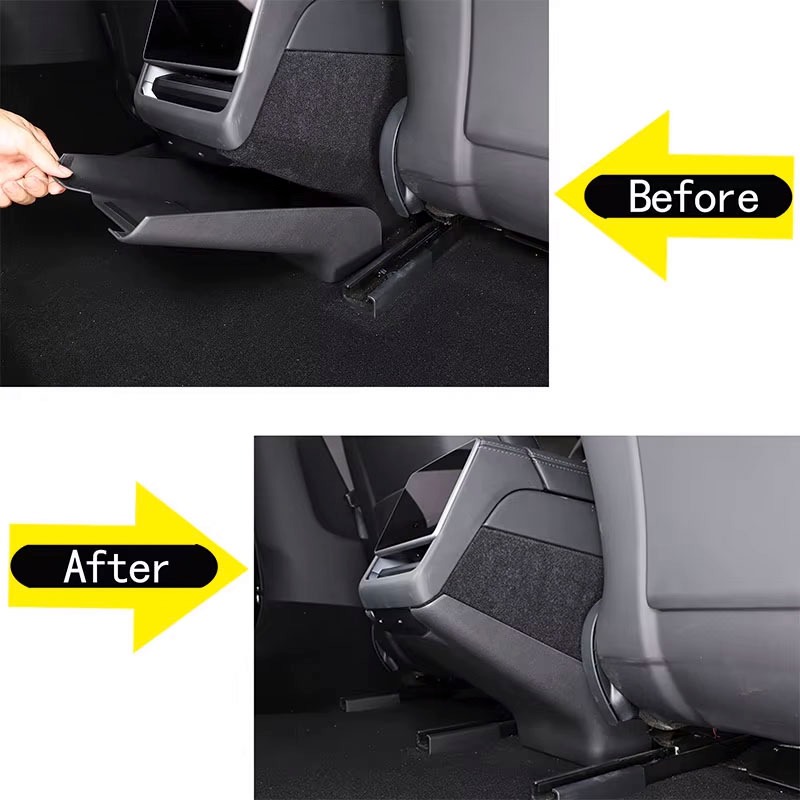 🚚จัดส่งจากไทย🚚แผ่นกันรอยใต้ช่องแอร์ Tesla Model 3 Highland/New Y Juniper แผ่นป้องกันการเตะ ตกแต่งภายในรถ - รูปที่ 4