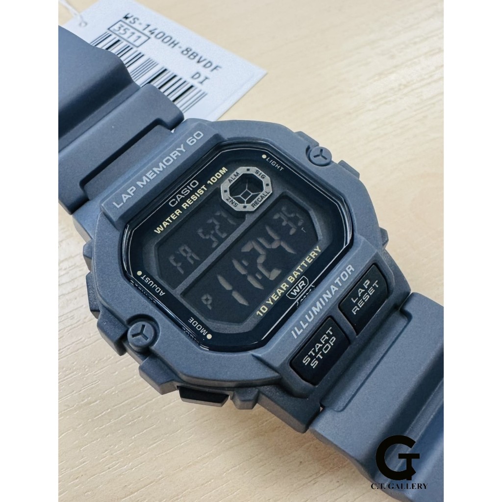 Casio นาฬิกาข้อมือผู้ชาย รุ่น WS-1400H-8BVDF Sporty Men's Watch Quartz - รูปที่ 2