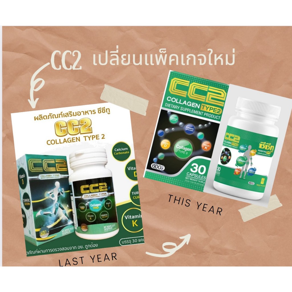 🦴🦴Collagen Type2  คอลลาเจน ไทป์ทู (อาหารเสริม CC2 (ซีซีทู)  ช่วยบำรุงข้อ ผู้ที่มีปัญหาข้อเสื่อม ของแ