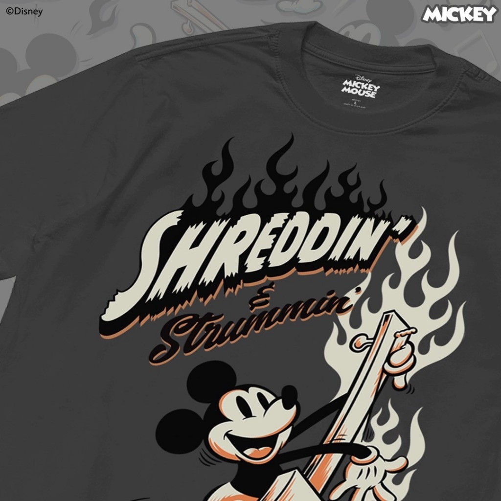 Power 7 Shop เสื้อยืดการ์ตูน มิกกี้เมาส์ ลิขสิทธ์แท้ DISNEY (MK-268 สีเทา) — صورة 3