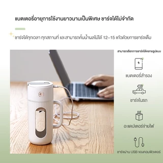 CAMEL เครื่องปั่นผลไม้พกพา ไร้สาย 400ML ใบมีด 10 ใบ ชาร์จ USB สำหรับผักผลไม้