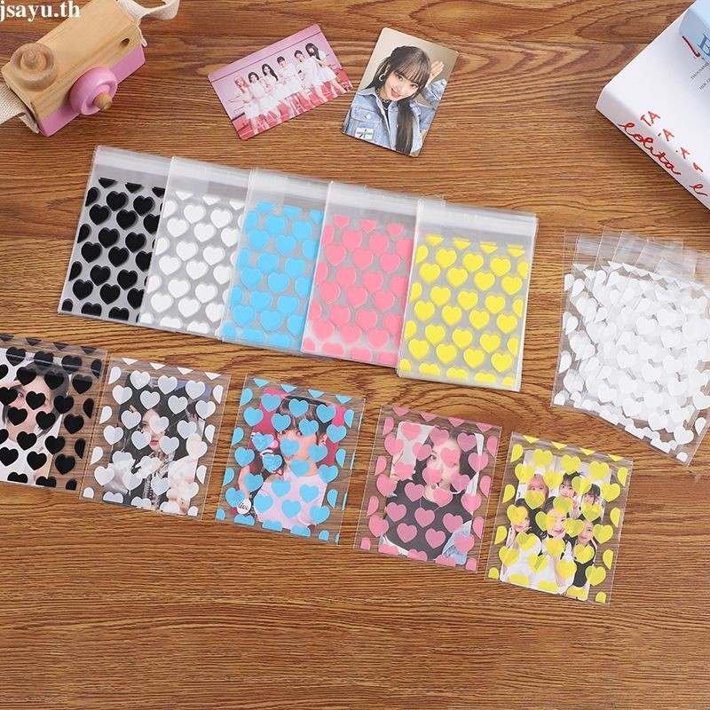 🏠 50 ชิ้น / แพ็ก ถุงซีล ถุงโหลดด้านบน ถุงใส่บัตร สีขาว โฟโต้การ์ด บรรจุถุง