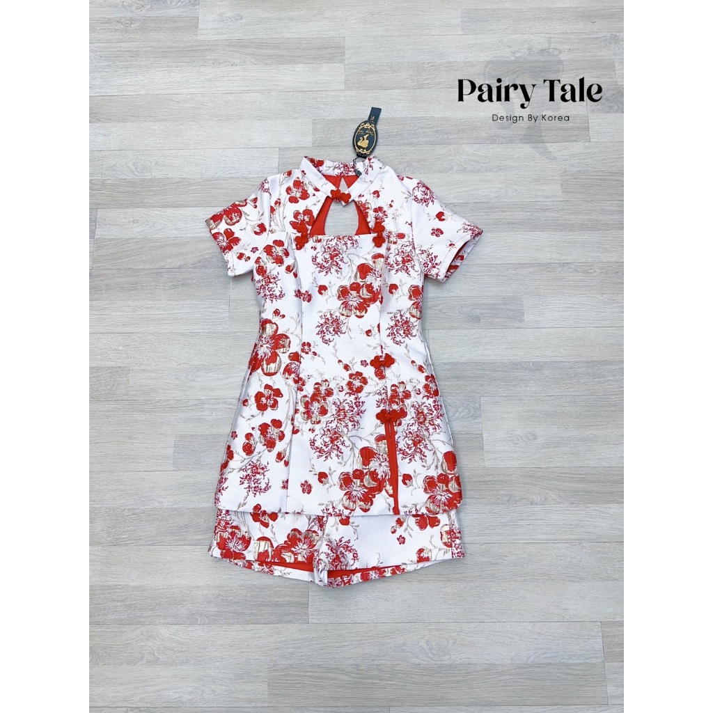 "เช็คสินค้าก่อนสั่งซื้อ สั่งแล้วห้ามยกเลิกน๊าค๊า" Pairy Tale เสื้อคอจีนผ่าด้านหน้าและข้าง แมตกางเกงขาสั้น