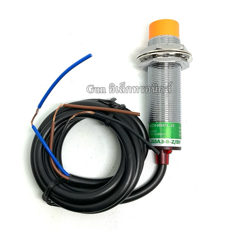 LJ18A3-8-Z/BY sensor เซ็นเซอร์ proximity 18มิล ชนิด PNP-NO 3สาย  6-36VDC