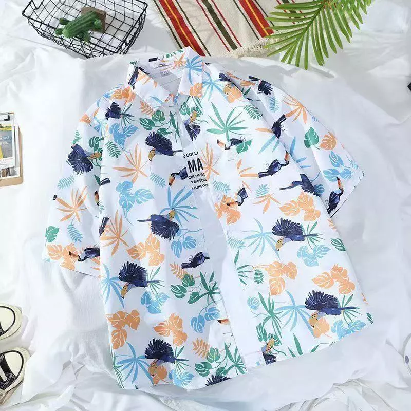 เสื้อเชิ้ตแขนสั้น พิมพ์ลาย สไตล์ฮาวาย ผู้ชาย thumbnail 4