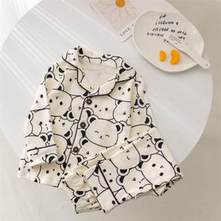 SM-085 🎯ส่งด่วนกรุงเทพ🎯 ชุดนอนเด็กแบบใหม่ ผ้านุ่ม ใส่สบาย วั…