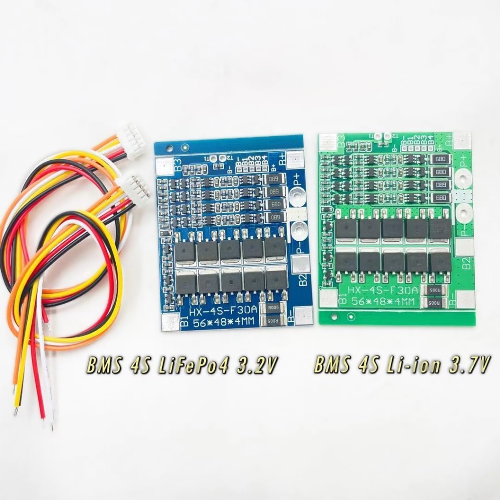 บอร์ดป้องกันแบตเตอรี่  Protection Board Bms+Balance 4S 30A  LiFePo4 3.2V/Li-ion 3.7V HX-4S-F30A