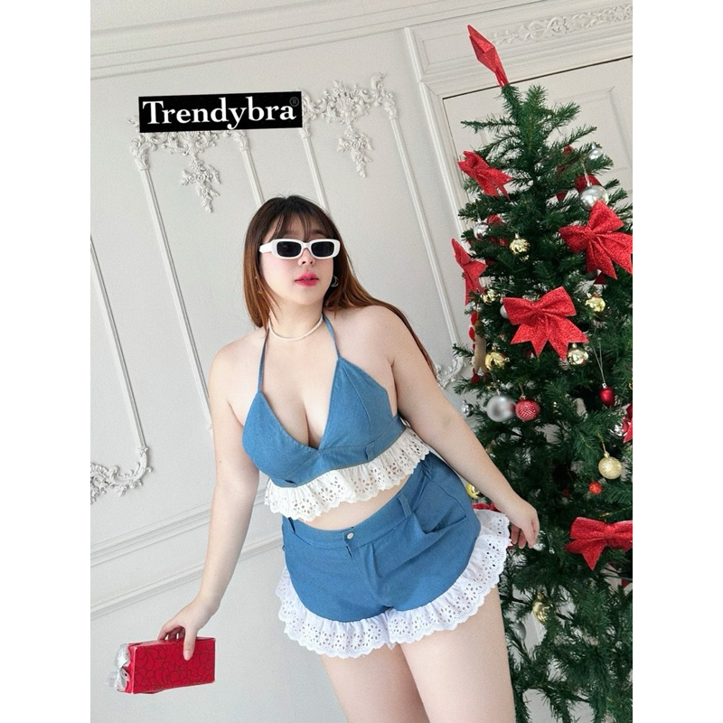 .(อก40-56)    ชุดเซ็ตบิกินี่สาวอวบ ไซส์ใหญ่ ดีเทลน่ารัก ใส่สวยสุดๆ #Bi014 ราคา ถูกที่สุด ดีลบีเคเค แกลเลอรีภาพที่ 3