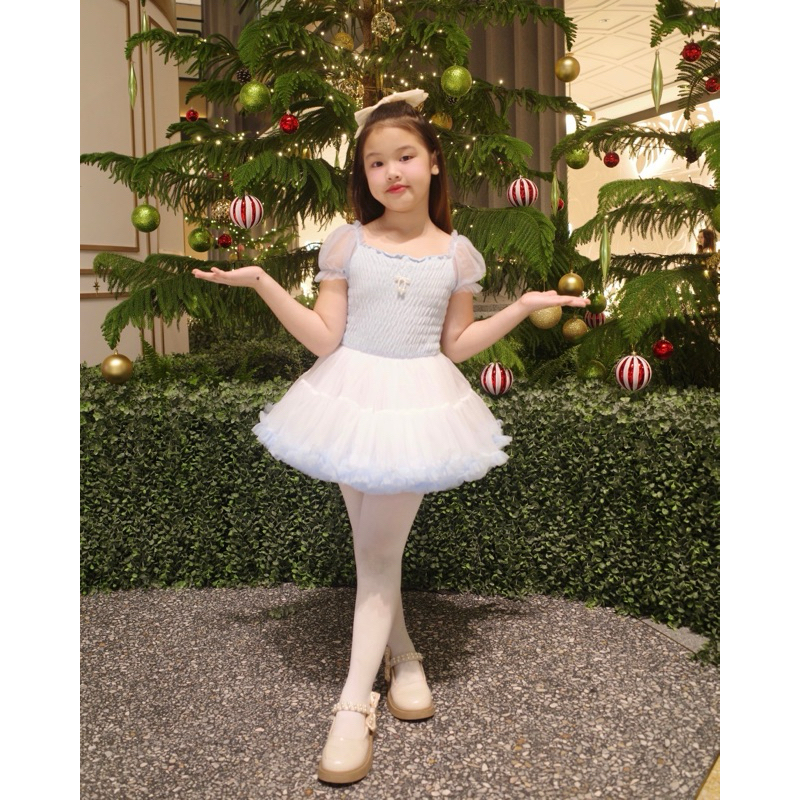 ชุดเดรสเจ้าหญิง กระโปรงฟู เด็กผู้หญิง สุดน่ารัก มี 4 สี - รูปที่ 4