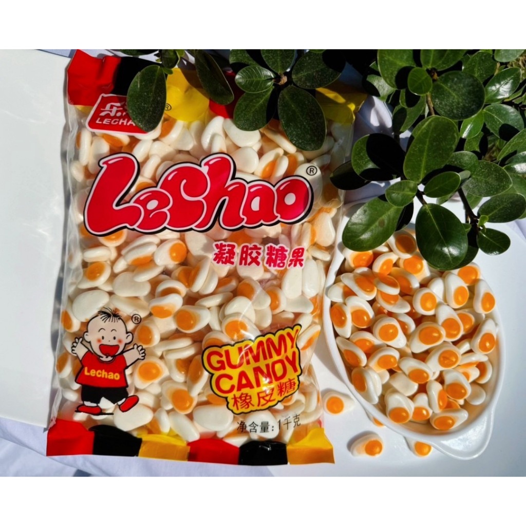 พร้อมส่ง ขนาด 1 กิโล เยลลี่ไข่ดาว ขนมสุดฮิต เป็นเยลลี่ผลไม้รวมและมาชเมลโล่ อร่อย นุ่มๆหนึบๆ