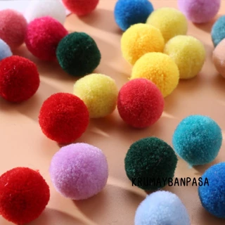 #20 ปอมปอมพร้อมส่ง เลือกสีได้ แพ็ค 100 ชิ้น ขนาด1-2cm.