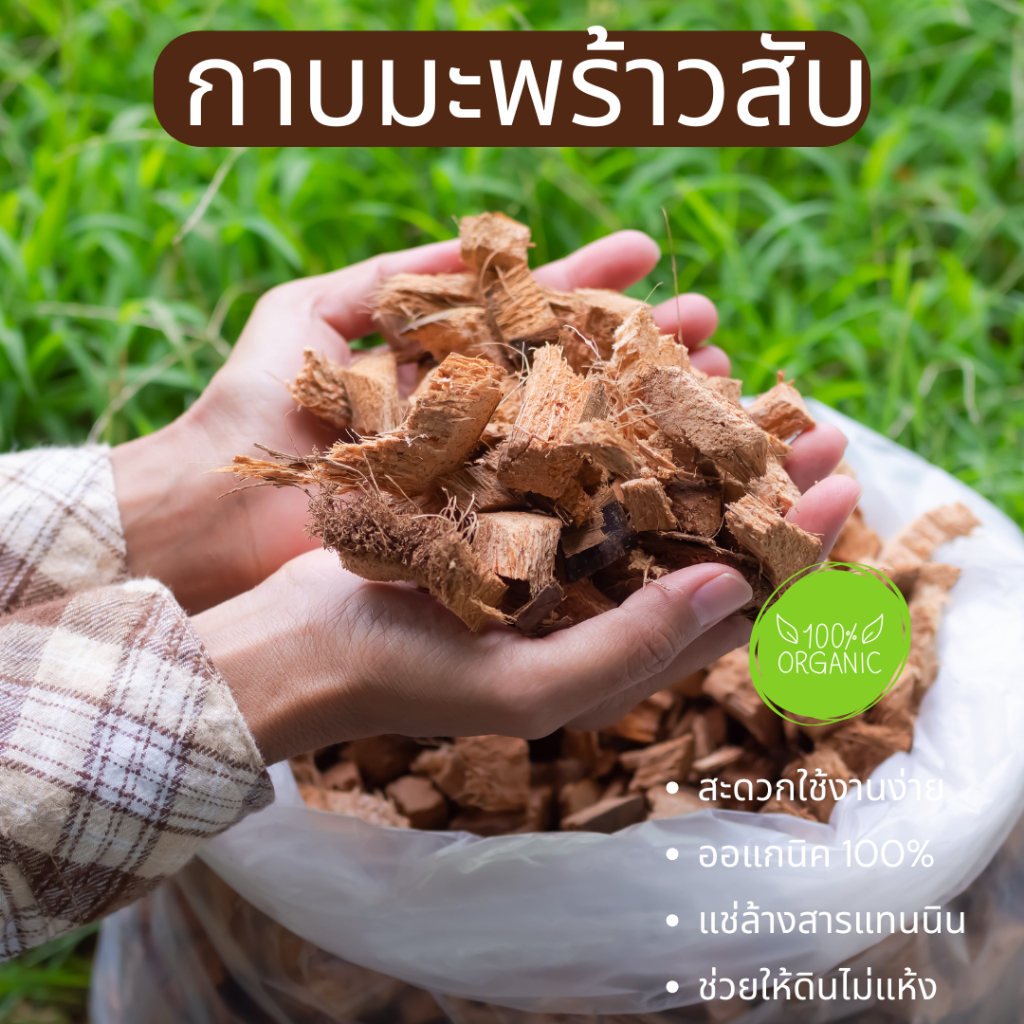 กาบมะพร้าวสับ ออแกนนิคพร้อมใช้ 1 กิโล จำกัดสูงสุด 3 kg ต่อคำสั่งซื้อ