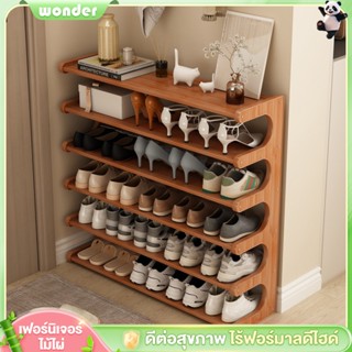ชั้นวางรองเท้า ชั้นวางรองเท้าไม้ ชั้นวางรองเท้าทรงโค้ง ชั้นว…