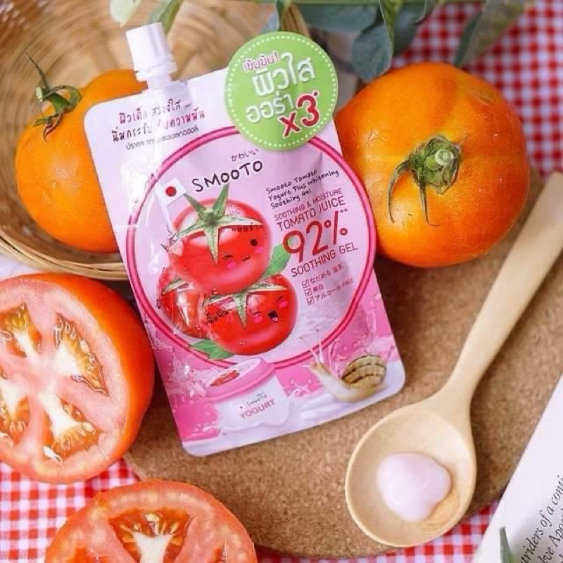 🍅 Smooto Yogurt Plus Whitening Soothing Gel มะเขือเทศ หน้าใส