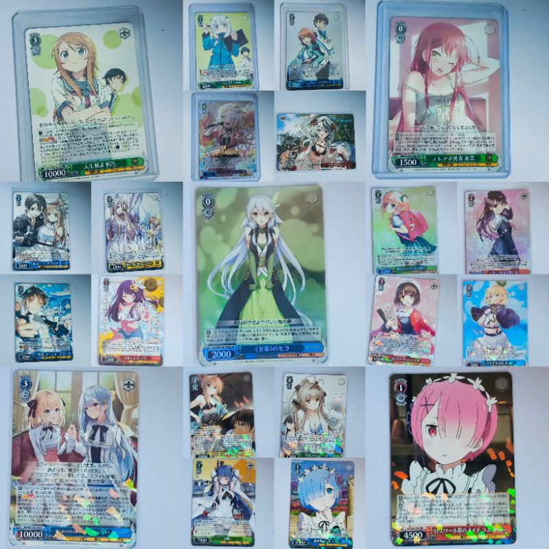 [ รวมหลายเรื่อง หายาก เรียงมาแล้ว] Weiss Schwarz รวมการ์ดเรียงตามแต่ละเรื่องจากอนิเมะหลายเรื่อง