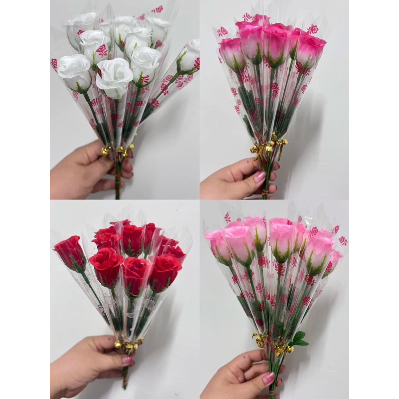 กุหลาบวาพันกรวย🌹ยกแพค12ดอก 5บาท🌹กุหลาบวาตกแต่ง❤️มีกระพรวนน่ารัก ❤️วาเลนไทน์ ปัจฉิม❤️🌹