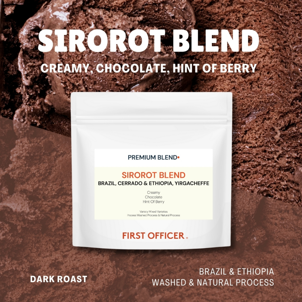 เมล็ดกาแฟ (คั่วกลางเข้ม) Sirorot Blend - Medium Dark Roast [Premium Blend]