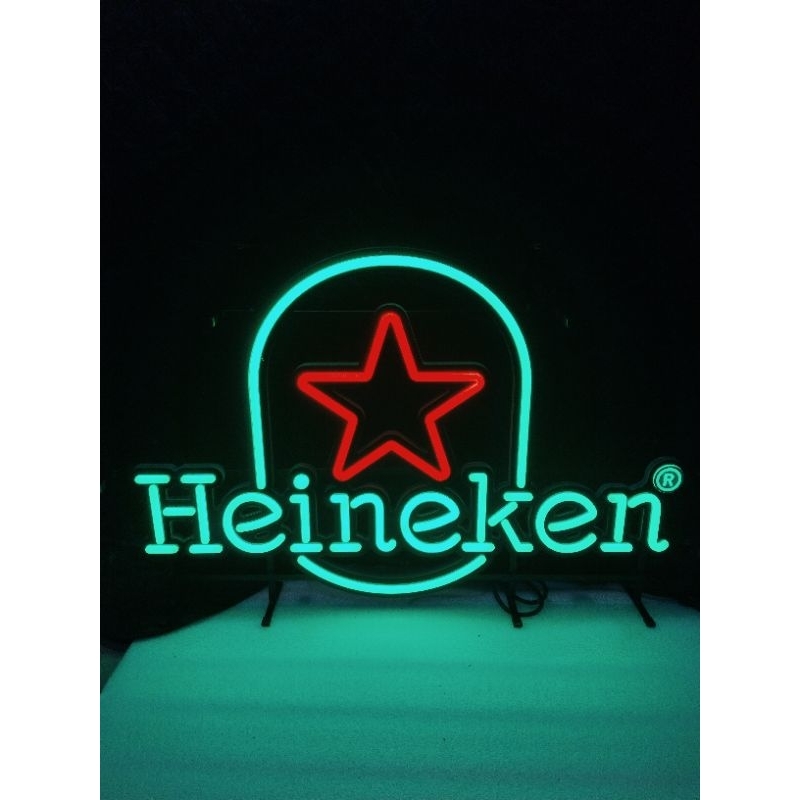 ป้ายไฟ เบียร์ Heineken ไฟเส้น  led โฉมใหม่ล่าสุด  ของแท้ งานใหม่