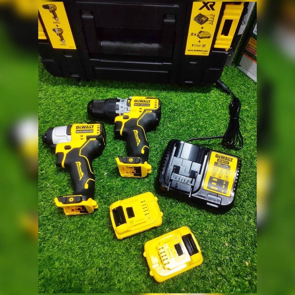 DEWALT ชุดสว่านกระแทกและไขควงกระแทกไร้สาย รุ่น DCK2111L2T / 12V. / ชุดเซ็ทสว่านและไขควงไฟฟ้าไร้สาย