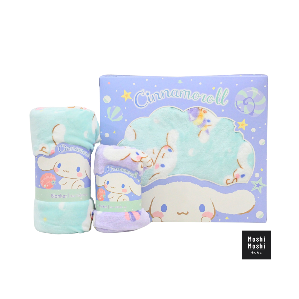 Moshi Moshi ผ้าห่มโมชิโมชิ ลาย Cinnamoroll ลิขสิทธิ์แท้จากค่าย Sanrio รุ่น 6100004562-4569