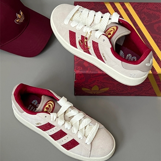 adidas originals CAMPUS 00s CNY pink รองเท้าผ้าใบสีขาว