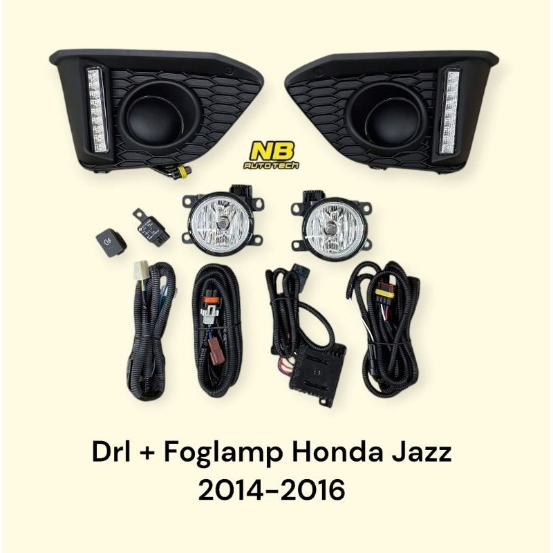 ไฟเดไลท์แจ๊ส jazz gk 2014 2015 2016 ไฟตัดหมอกเดไลท์ แจ๊ส jazz gk daylight spolight foglamp HONDA JAZZ GK ปี 2014 TAIWAN