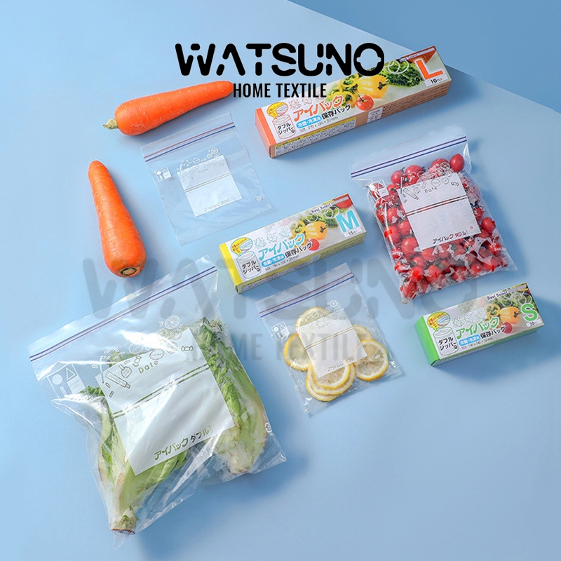 Watsuno.ถุงซีลอาหารพรีเมี่ยม ถุงใส่อาหาร ถุงเก็บอาหาร แบบหนา กันความชื้น และนำกลับมาใช้ใหม่ได้ ถุงปิดผนึกเกรดอาหาร