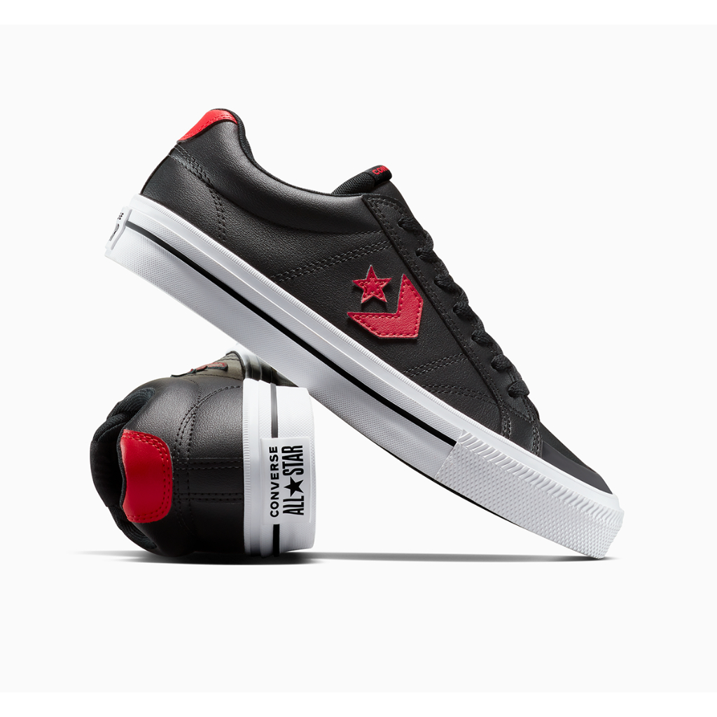 CONVERSE รองเท้า CONVERSE SPORT CASUAL SEASONAL COLOR LEATHER OX BLACK/RED ผู้ชาย A12751CM_S5BKRE