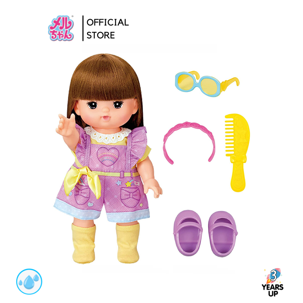 ตุ๊กตายูกะจัง MELL CHAN® อาบน้ำได้ ผมไม่เปลี่ยนสี ลิขสิทธิ์แท้ Yuka Chan Doll Set เมลจัง ของเล่นเด็ก