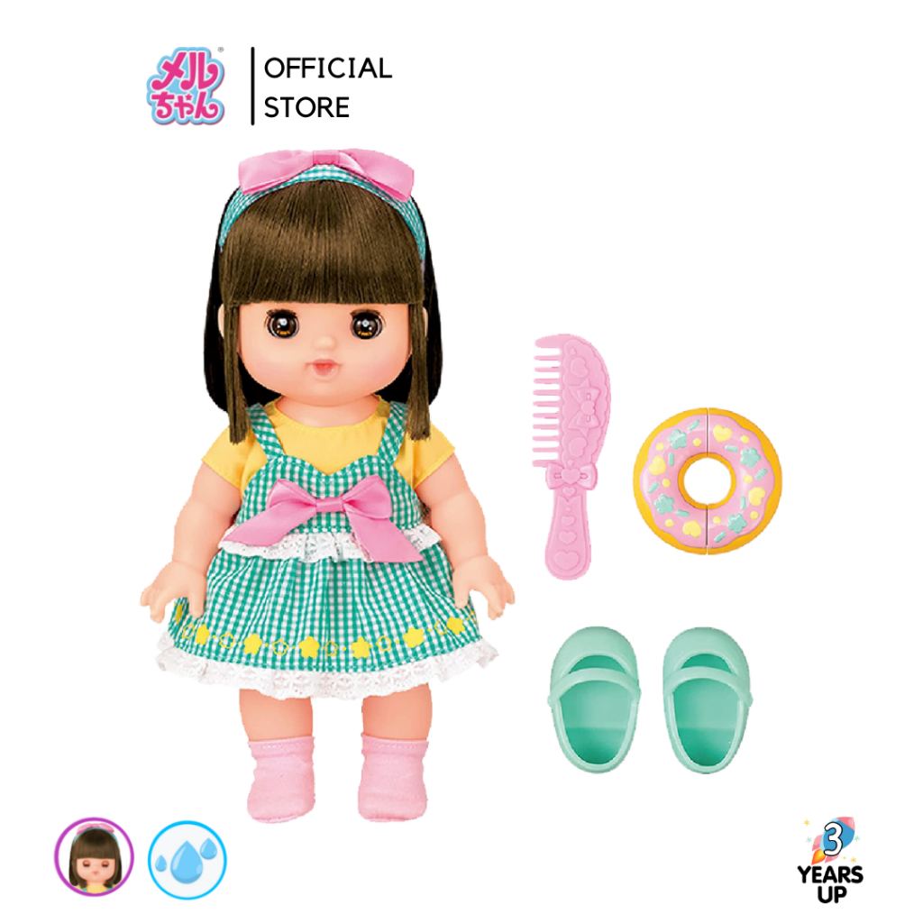 ตุ๊กตาริโกะจัง MELL CHAN® หลับตาได้ อาบน้ำได้ ผมไม่เปลี่ยนสี ลิขสิทธิ์แท้ Riko Chan Doll Set เมลจัง