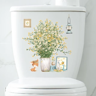 สติ๊กเกอร์ติดห้องน้ำ แต่งห้องน้ำ สติ๊กเกอร์ห้องน้ำ สติกเกอร์สำหรับโถสุขภัณฑ์ แต่งบ้าน sticker