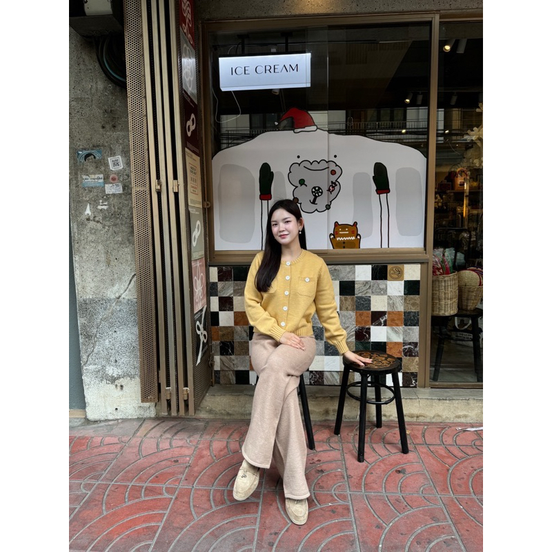 M202 Knit Set เซตชุดไหมพรม 2 ชิ้น เสื้อไหมพรมแขนยาว + กางเกงขายาว ผ้านิ่มใส่สบายมาก Basicsbysita