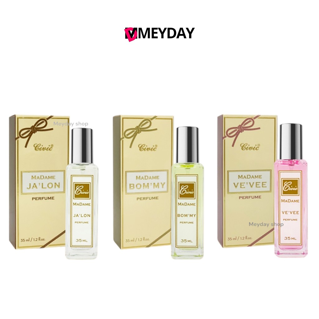 civic madame perfume ซีวิค น้ำหอม กลิ่นหอมอลังการ ติดทน สร้างเสน่ห์ มีทั้งหมด 3 กลิ่น 35 ml