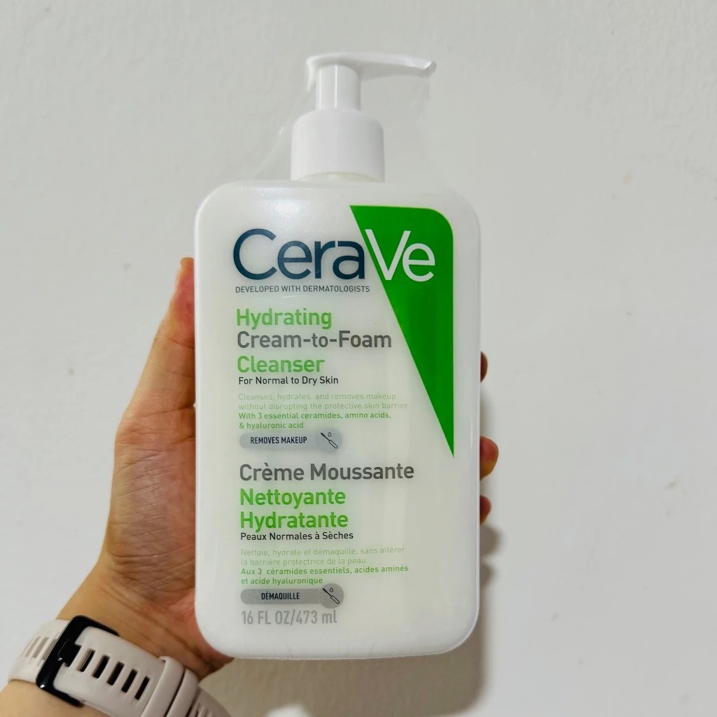 โฟมล้างหน้า Cerave cream to foam 473ml exp08/26 ฉลากไทย