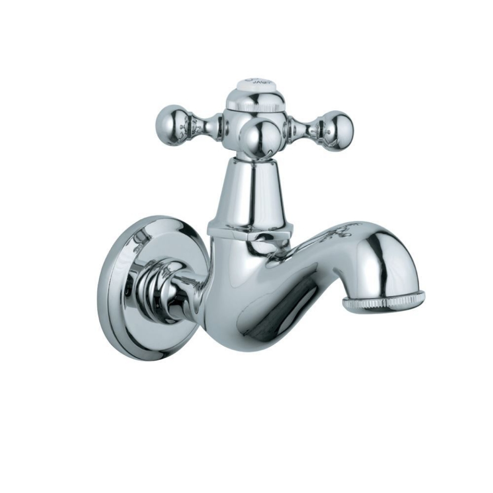 JAQUAR QQT-7037 Bib Tap with flange Retro style ก๊อกสนาม/ก๊อกกำเเพงทรงใหญ่