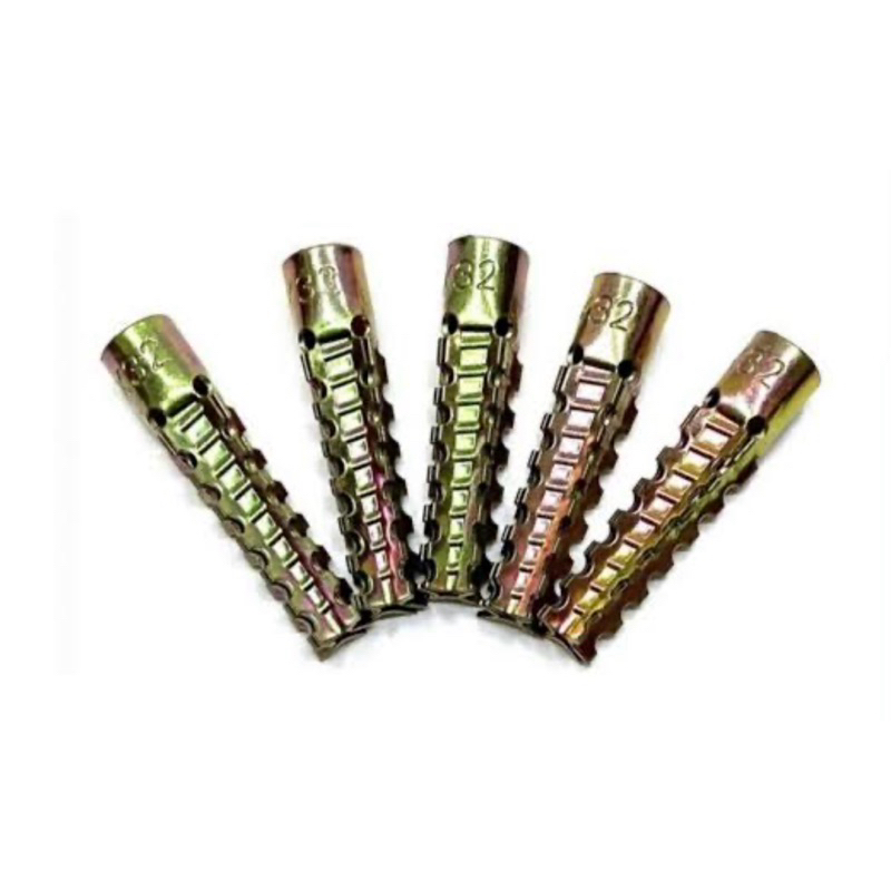 พุกอิฐมวลเบา m6x32mm พร้อมสกรู 8x1.1/2" แพ็คกล่อง 50 ชุด