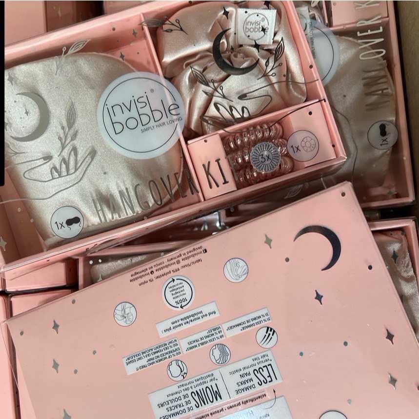( NEW 🌟 พร้อมส่ง ) INVISIBOBBLE HANGOVER KIT - GIFT SET เซ็ตยางรัดผมและผ้าปิดตา