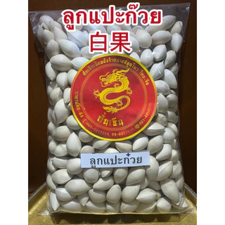 แปะก๊วย แปะก๋วย 白果 ลูกแปะก๊วยแห้ง ดิบ มีเปลือก เหมาะสำหรับทำขนม ทำอาหาร สินค้าใหม่