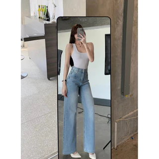 Emma jeans 1090.- กางเกงยีนส์ขากระบอกกลาง เอวกลาง ทรงสวย ดีไซน์กระเป๋าโค้งเพิ่มความเก๋ เนื้อผ้ายีนส์พรีเมียม