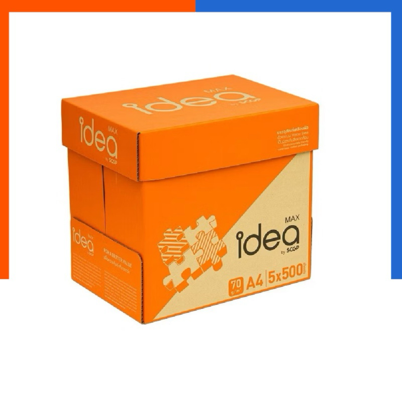 กระดาษถ่ายเอกสาร IdeaMax A4 70แกรม [แพ็ค4/5รีม] Idea Max ไอเดีย แมกซ์ พร้อมส่ง มีเก็บปลายทาง US.Station
