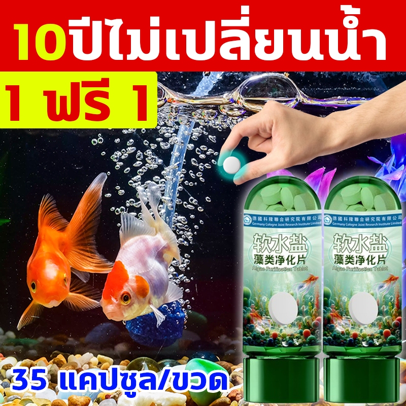 🐟10ปีไม่เปลี่ยนน้ำ🐟จุลินทรีย์บ่อปลา ปรับสภาพน้ำใส จุลินทรีย์ตู้ปลา 35 แคปซูล/ขวด ปรับปรุงคุณภาพน้ำ ไม่มีสารเคมี