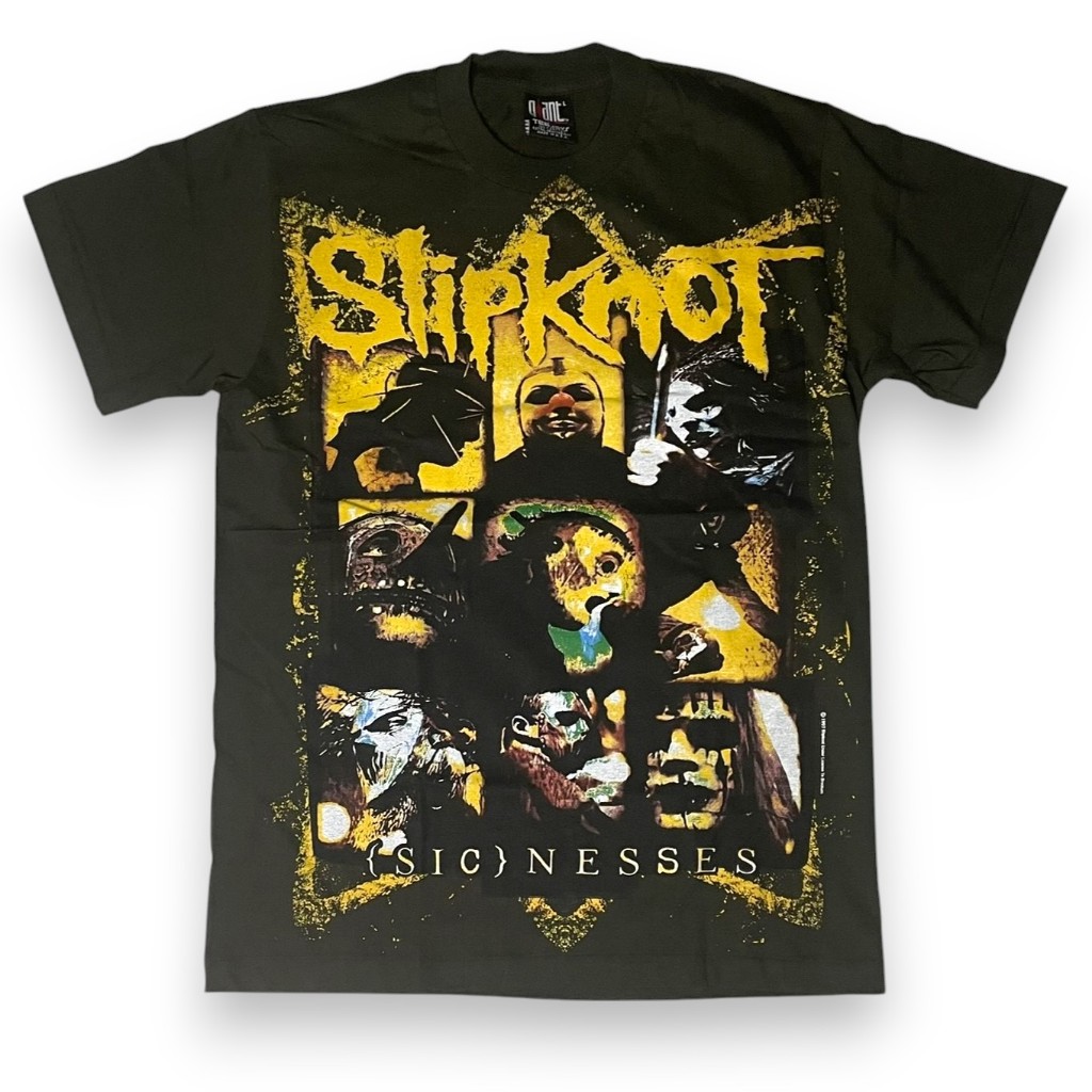 เสื้อ Slipknot สีดำเฟด สไตล์วินเทจ สกรีนหน้าหลัง