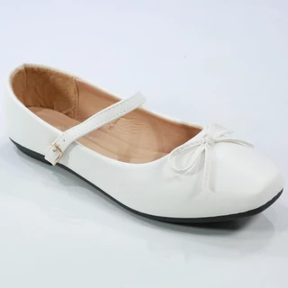 222-5 รองเท้าหนังด้านแมรี่เจน พื้นนุ่มมาก หัวตัด PU หน้าโบว์ FAIRY