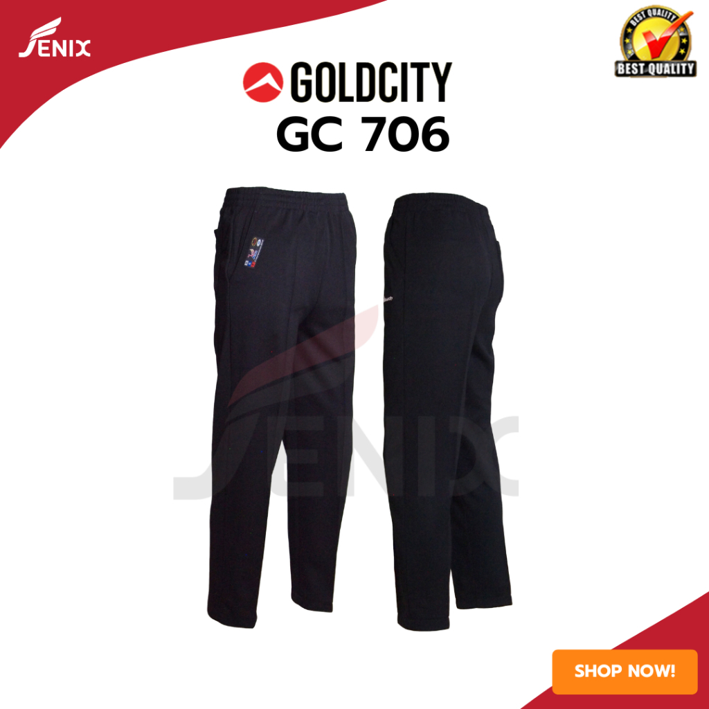 กางเกงวอร์ม Goldcity รุ่น 706 กางเกงขายาวขาปล่อยทรงขากระบอก ไม่มีกระเป๋าหลัง