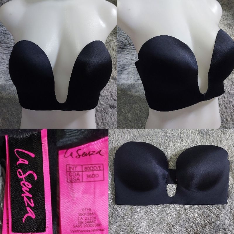 #เสื้อใน#เสื้อชั้นในผู้หญิง บุฟองกลาง มีโครง#LASENZA SIZE 36DD สีดำ