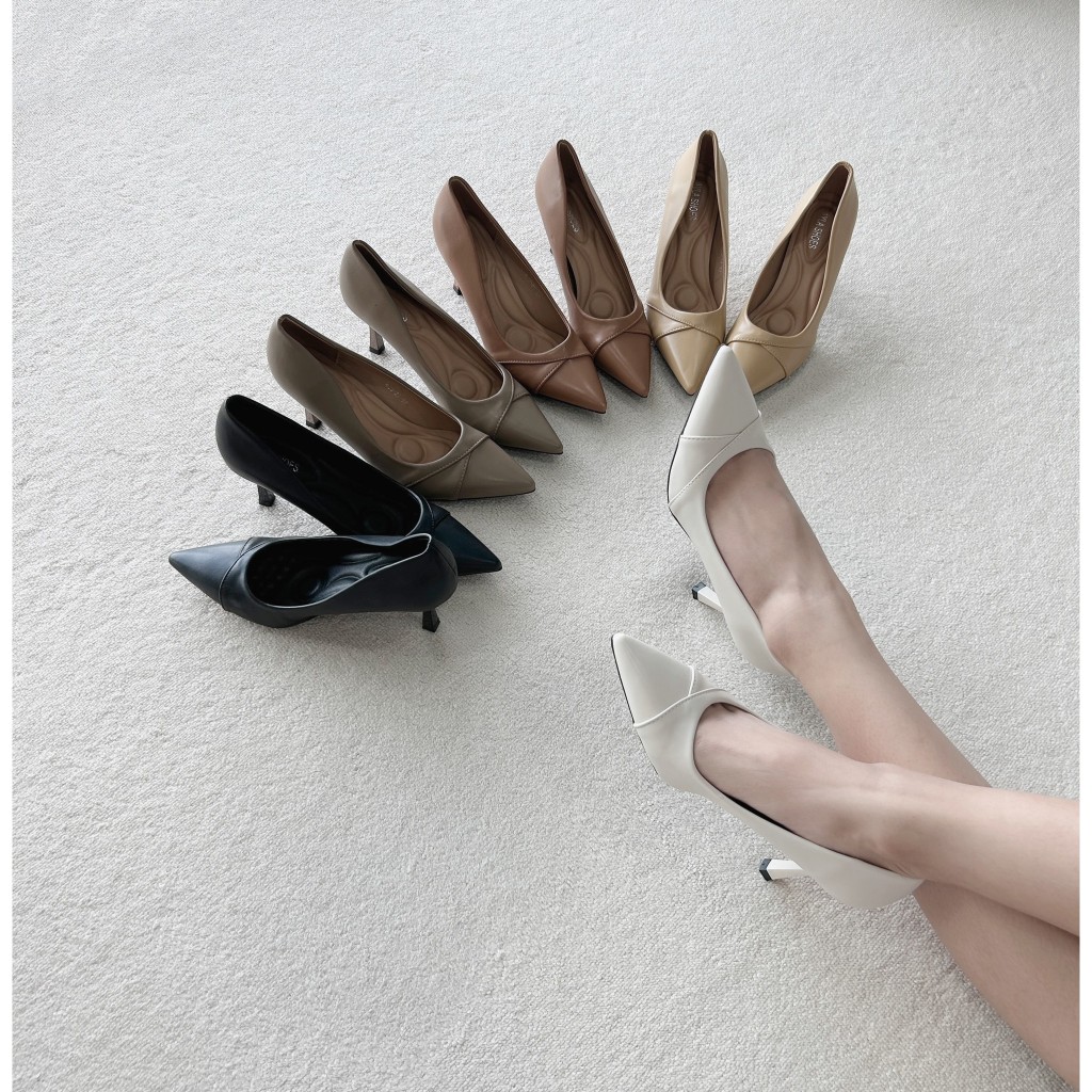รองเท้าส้นสูง High Heels ส้นสูง2.5นิ้ว รองเท้าkaimooksissy A93-23(ชมพู)